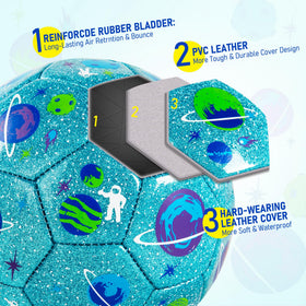 ZOOJOY Soccer Ball Size 2 toddler kicking action shows early motor skills play.