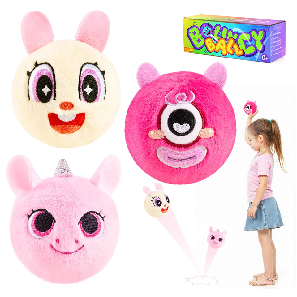 ZOOJOY unicorn plush bouncy ball – soft texture for toddler play and imaginative fun.
