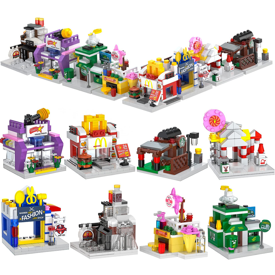 ZornRC mini city shop street view blocks spark imaginative play and storytelling
