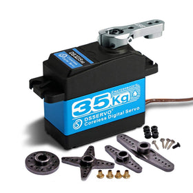 ZOSKAY 35KG coreless servo front view showing compact high-torque form
