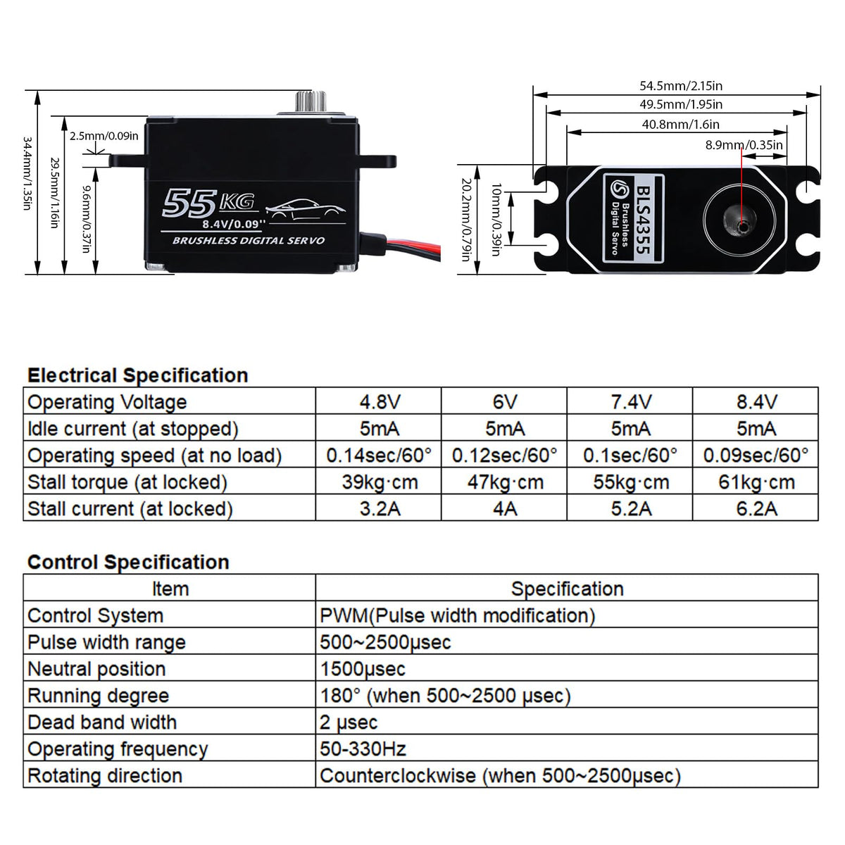 ZOSKAY brushless digital servo delivers precise steering with quiet operation.