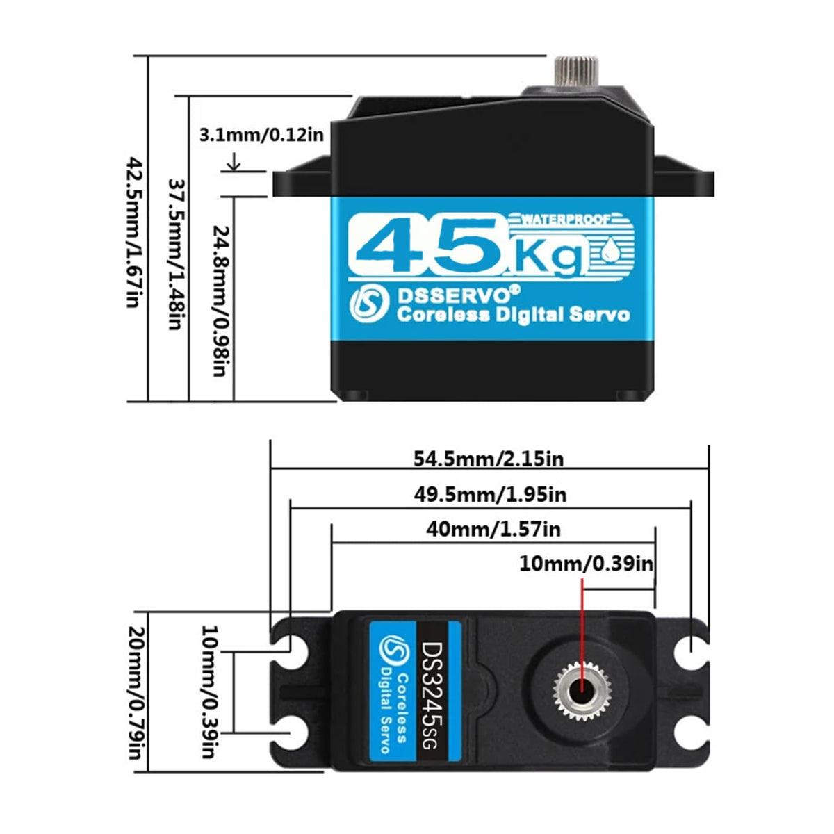 ZOSKAY DS3245 uses CNC aluminum shell and dual bearings for durability.