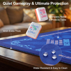 Zovadros heavy-duty non-slip base keeps mat flat during play.