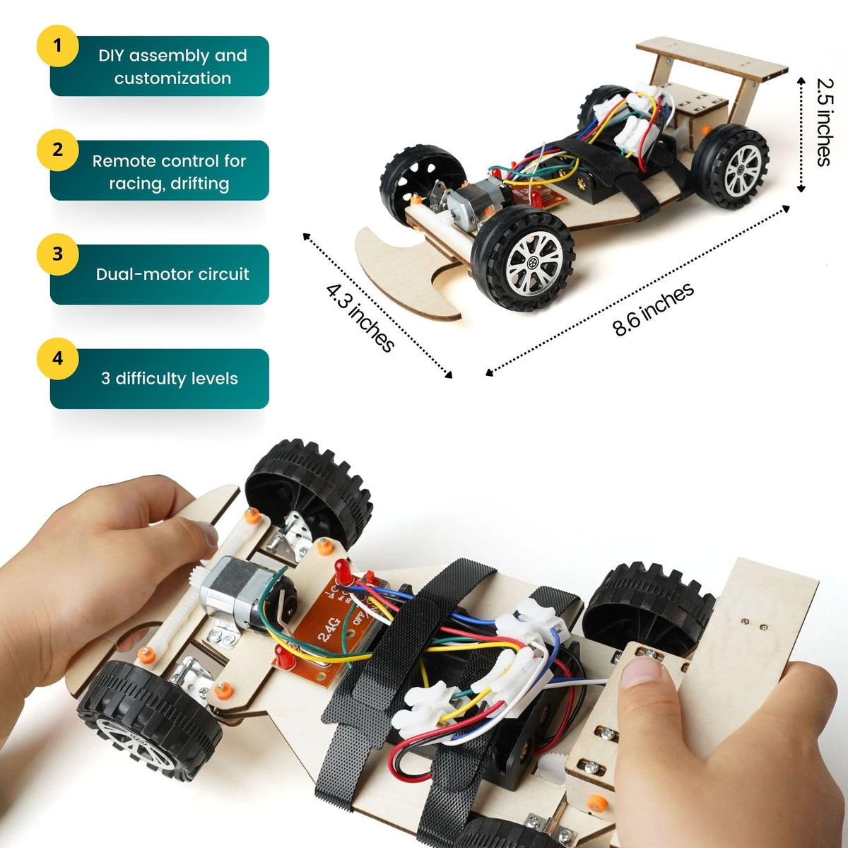 ZOVRION rear-wheel-drive setup enables smooth tracks and realistic racing experience