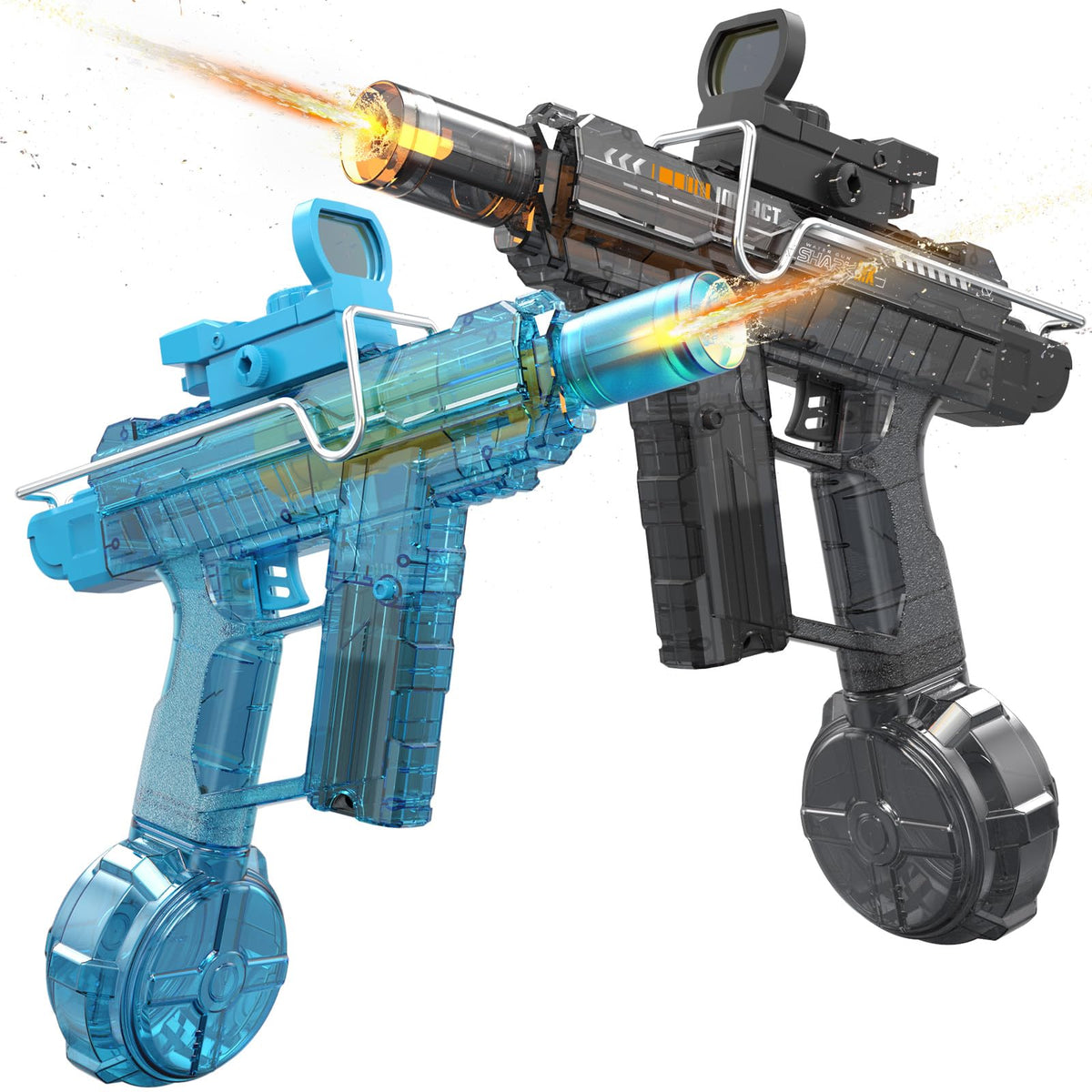 Zplogk 2-pack electric water gun with LED muzzle—perfect for nighttime battles.