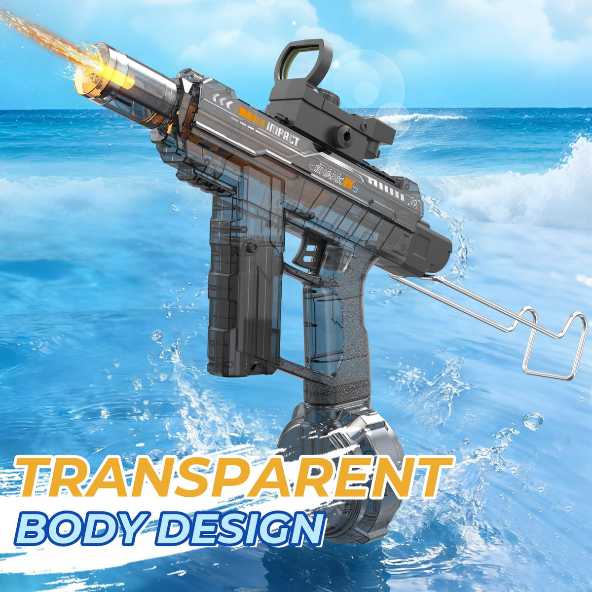 Zplogk water gun metal stock improves grip for stable combat.