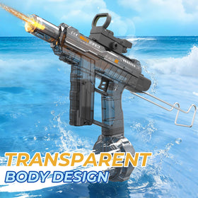 Zplogk transparent body with metal stock—enhanced grip and battle realism.