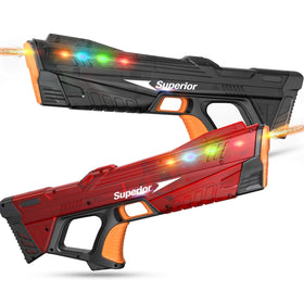 Zplogk two-pack electric water gun front view with dual lights for dazzling battles.