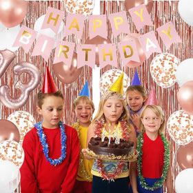 ZPPMZQR rose gold confetti balloons decorate with flair.