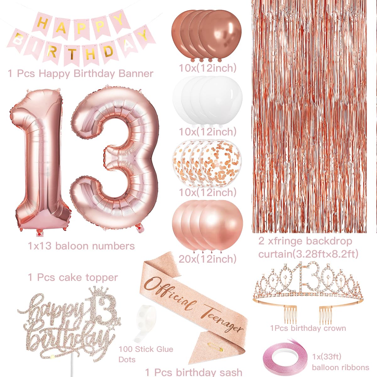 ZPPMZQR rose gold tassel curtain backdrop enhances party photos.