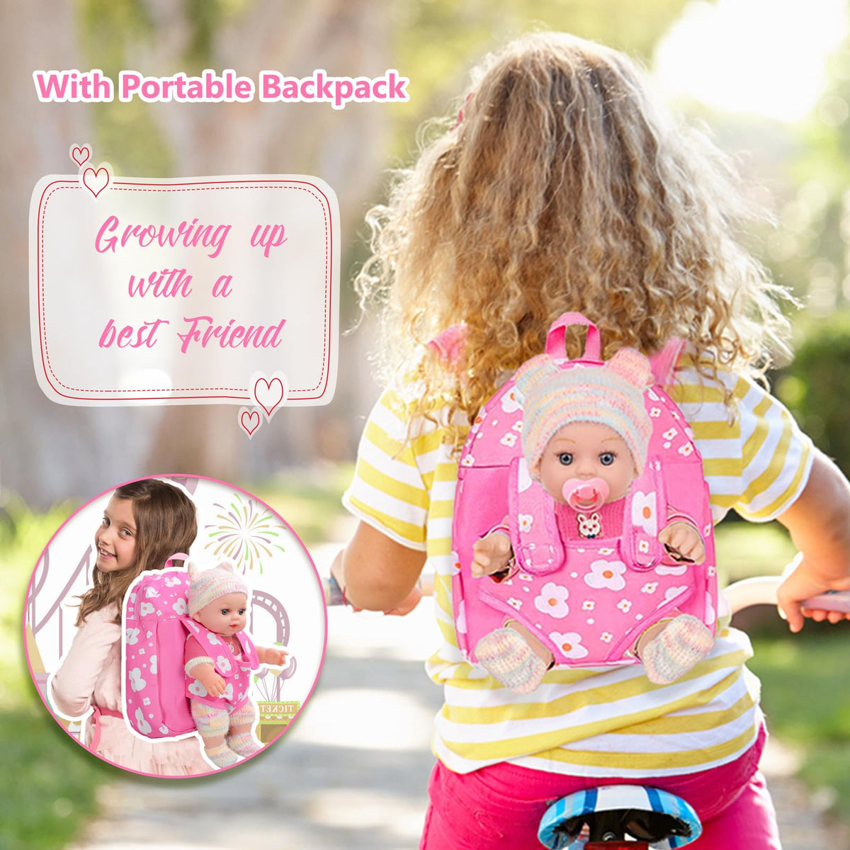ZQDOLL 12-inch baby doll clothes set for dress-up and nurturing play