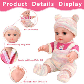 ZQDOLL 12-inch baby doll pacifier for realistic soothing play