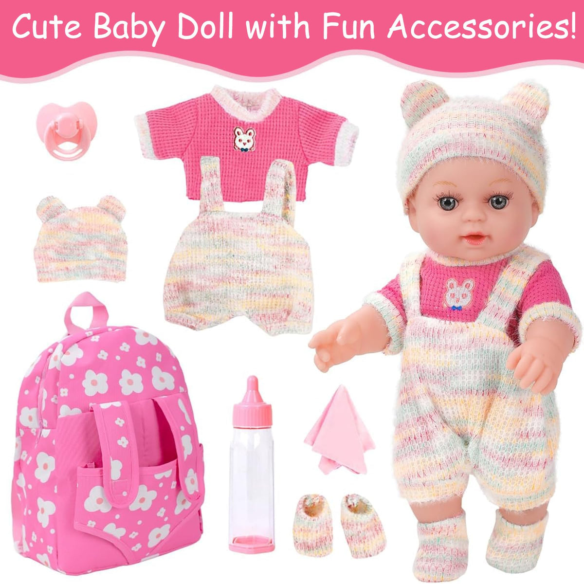 ZQDOLL 12-inch baby doll socks for cozy daytime care