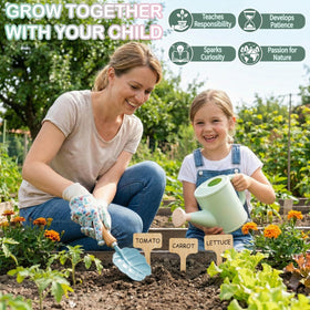 ZRUNBO repotting mat provides a tidy workspace for seedlings