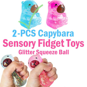 ZRW Capybara Squishy Glitter glossy surface with vibrant colors for eye-catching display