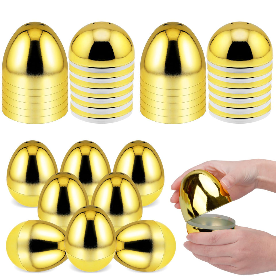 zsccxq 4'' golden fillable Easter egg ready for candy and small gifts