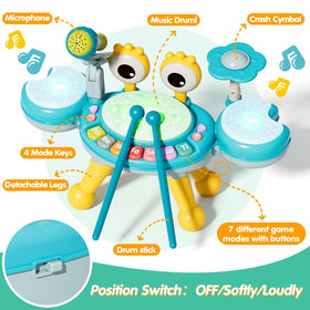 Zsinb drum pads and cymbal highlight hands-on rhythm practice for toddlers.