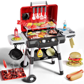 Zsinb Kids Grill Playset two-tier surface for cooperative pretend cooking.