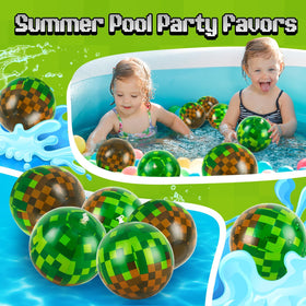 ZSMKJIAYE green-brown pixel ball, lightweight and durable for beach play.