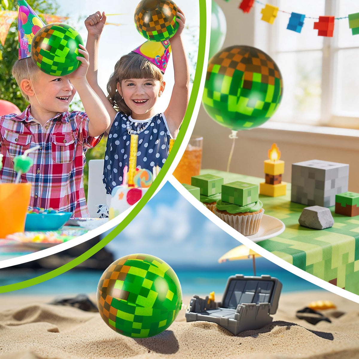 ZSMKJIAYE color-pop pixel ball ideal for kicking and tossing.