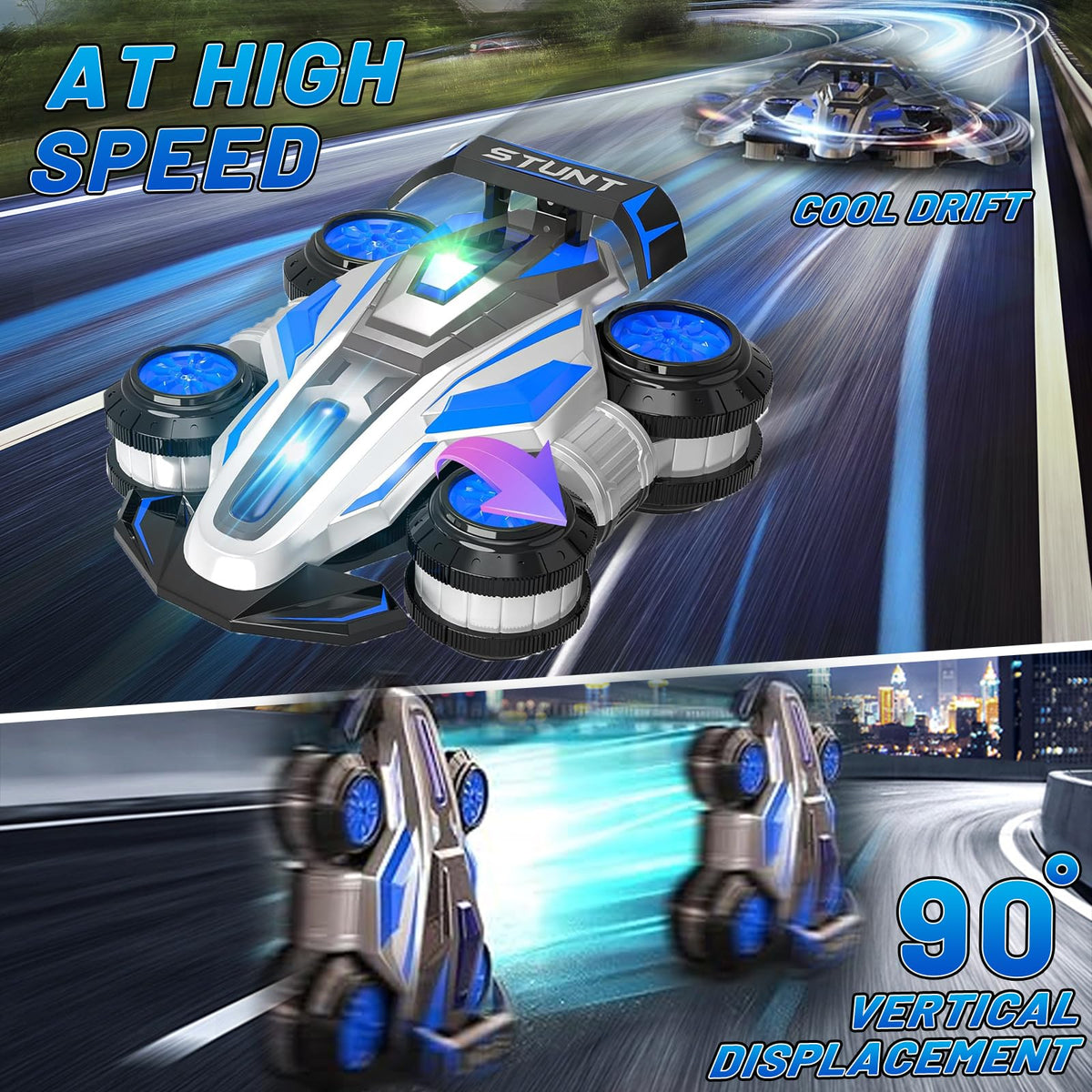 ZSYMIMRC 360 degree spins for dramatic drifts and tricks