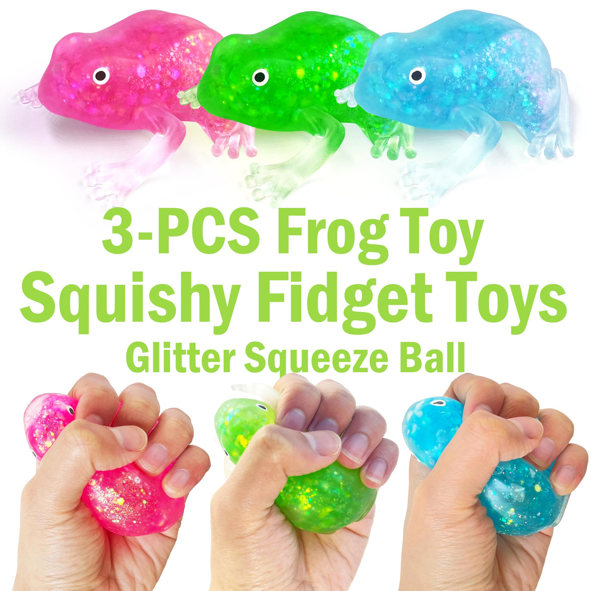 ZTATU frog stress ball blue color supports sensory play during study.