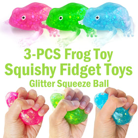 ZTATU frog stress ball blue color supports sensory play during study.