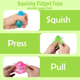 ZTATU frog stress ball glitter detail adds tactile sparkle for engagement.