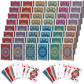 Zubebe mandala-back decks in vibrant colors, ideal for lively game nights.