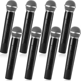 Zubebe 8-pack fake microphone prop ensemble for fun stage performances.