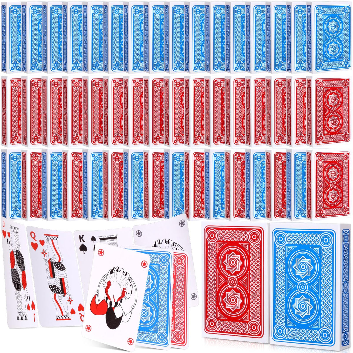 Zubebe blue deck bulk playing cards for colorful group games and easy sharing.