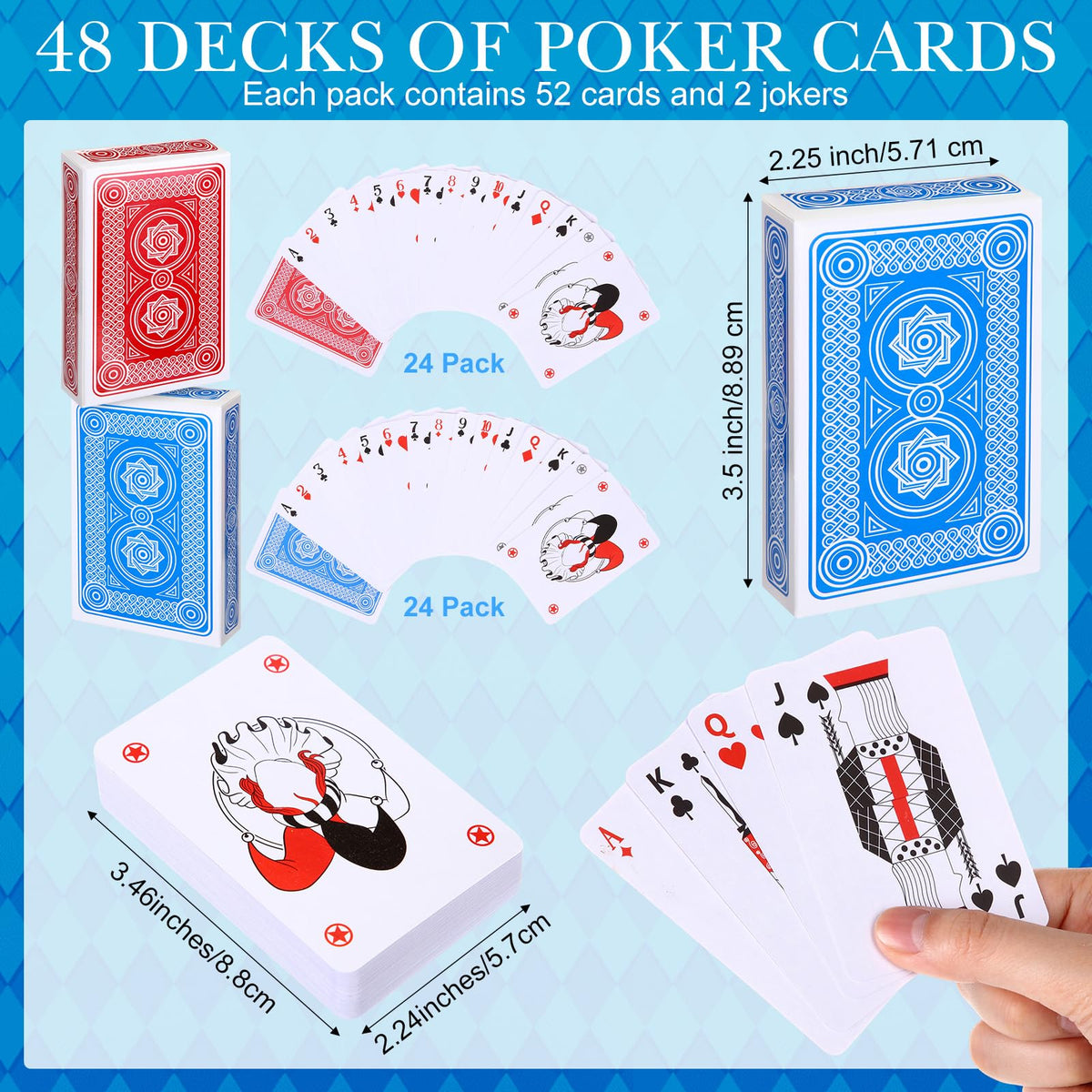 Zubebe red deck bulk playing cards with bold visuals for exciting party play.