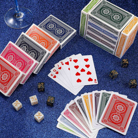 Zubebe durable printed playing cards with rainbow back resist fading