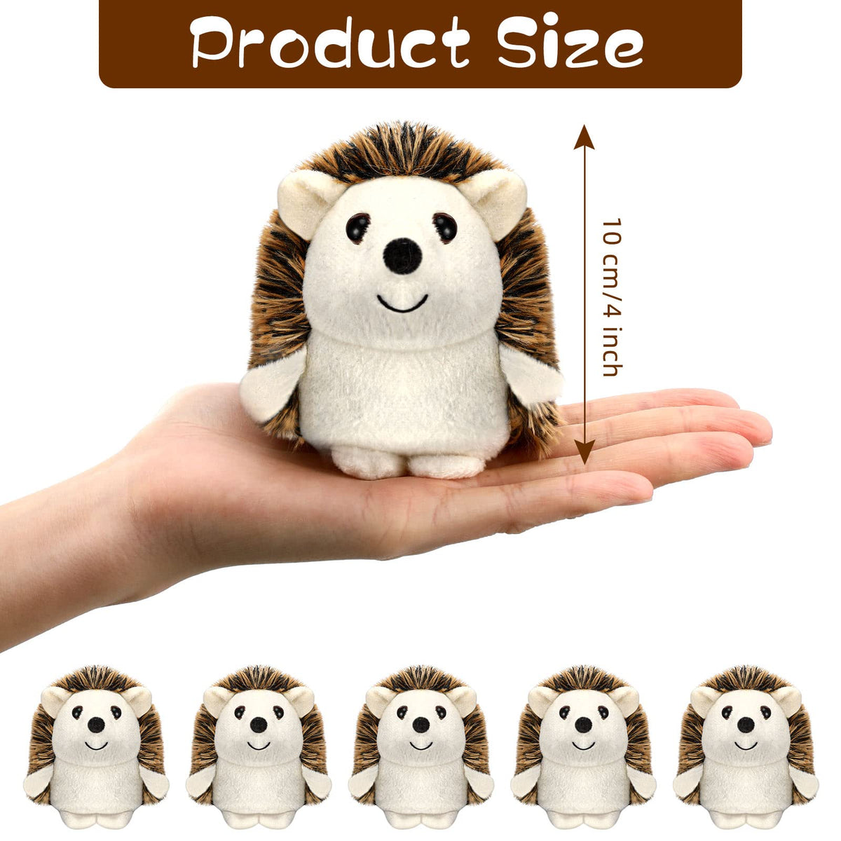 Zubebe hedgehog desk reward item; soft plush and durable.