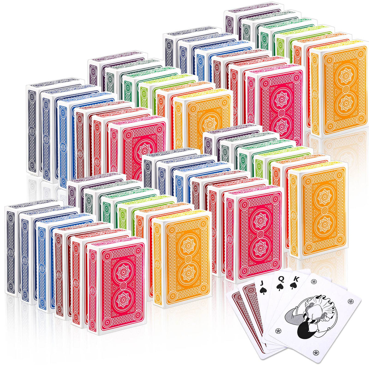 Zubebe hexagram back colorful deck close-up for vibrant party games