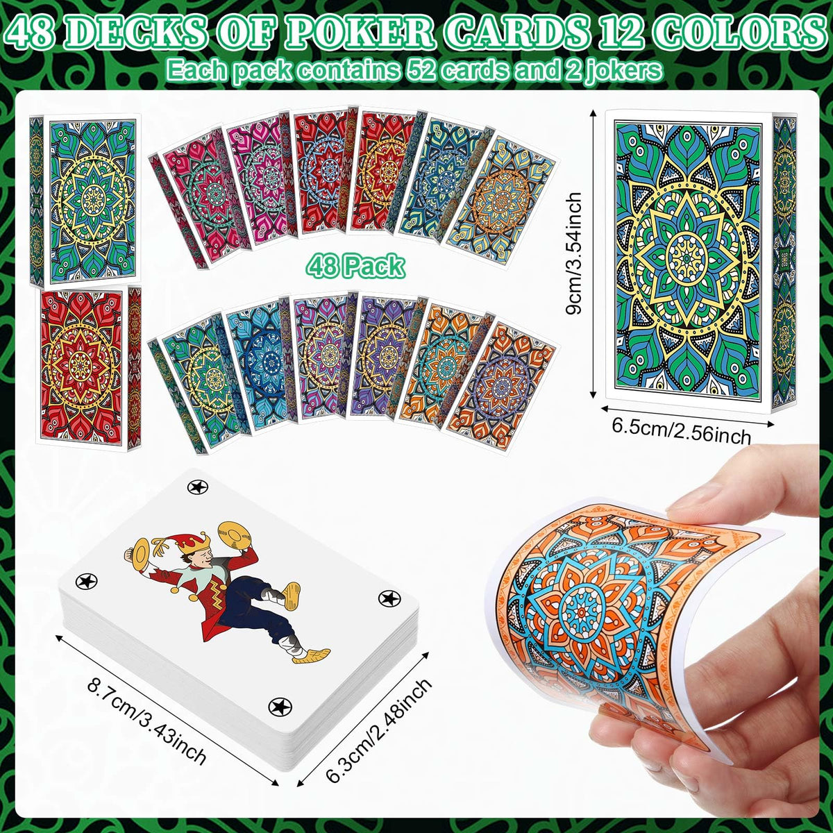 Zubebe mandala back designs in 12 colors for quick recognition.