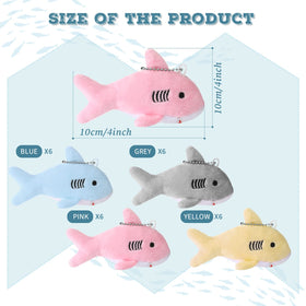 Zubebe mini shark keychain blue, cute party favor option for kids.