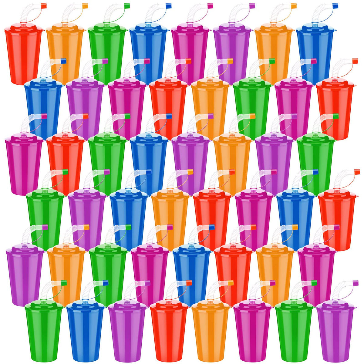 Zubebe neon cups 12oz multi-color set show vibrant party colors for festive gatherings.