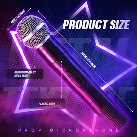 Zubebe plastic microphone toy body with realistic look for cosplay.