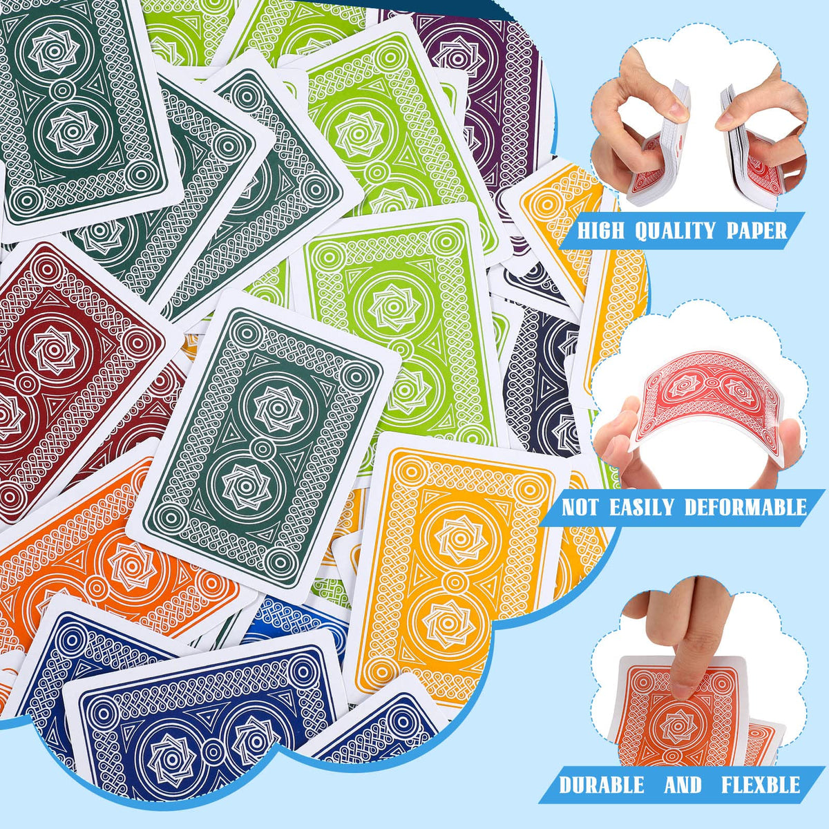 Zubebe poker-size cards 63x88 mm, portable for travel and games
