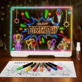 ZUCYDY 16-inch LED drawing board with glow surface for bright, detailed kid art