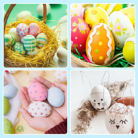 Zuieusa artisan-made wooden eggs, safe and durable for kids' painting sessions
