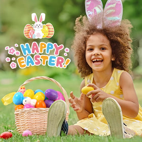 Zunaco Easter basket stuffers with bright shells and soft toys