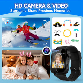 ZUODUN Kids Watch pedometer graphic, tracks steps to stay active.