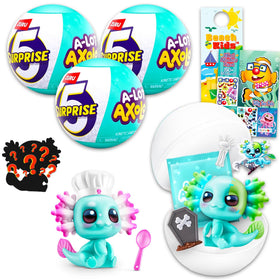 Zuru Axolotl Mystery Ball figure reveals a mini axolotl toy for collection.