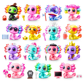 Zuru Axolotl Mystery Ball sticker sheet empowers kids to customize their sets.