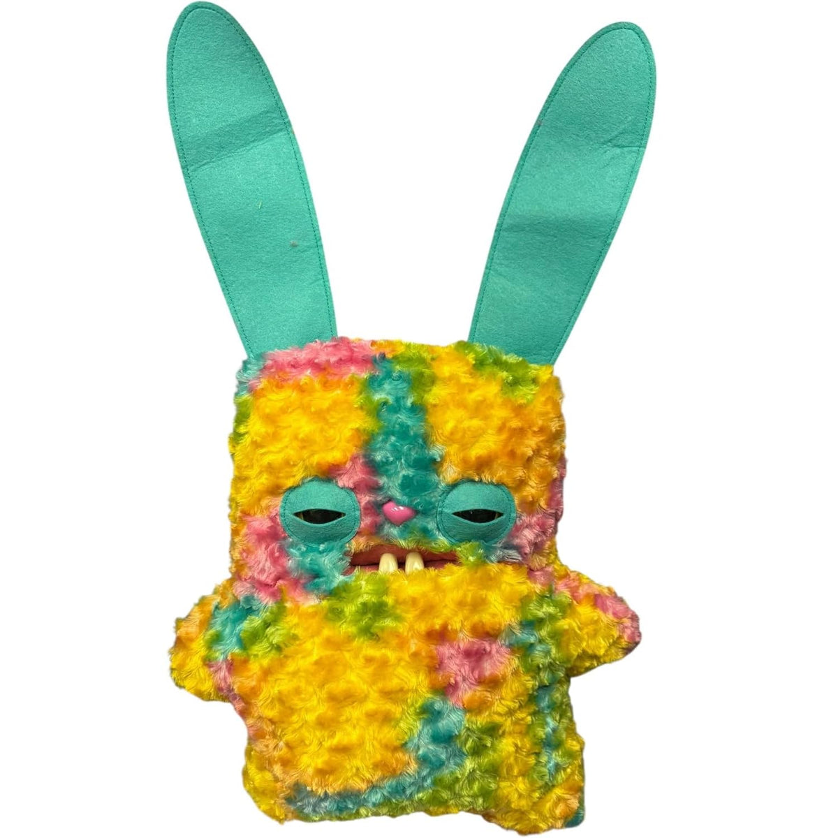 ZURU Bigg Fuggs Rabid Rabbit tie-dye 17-inch plush, bold centerpiece for kids' rooms.