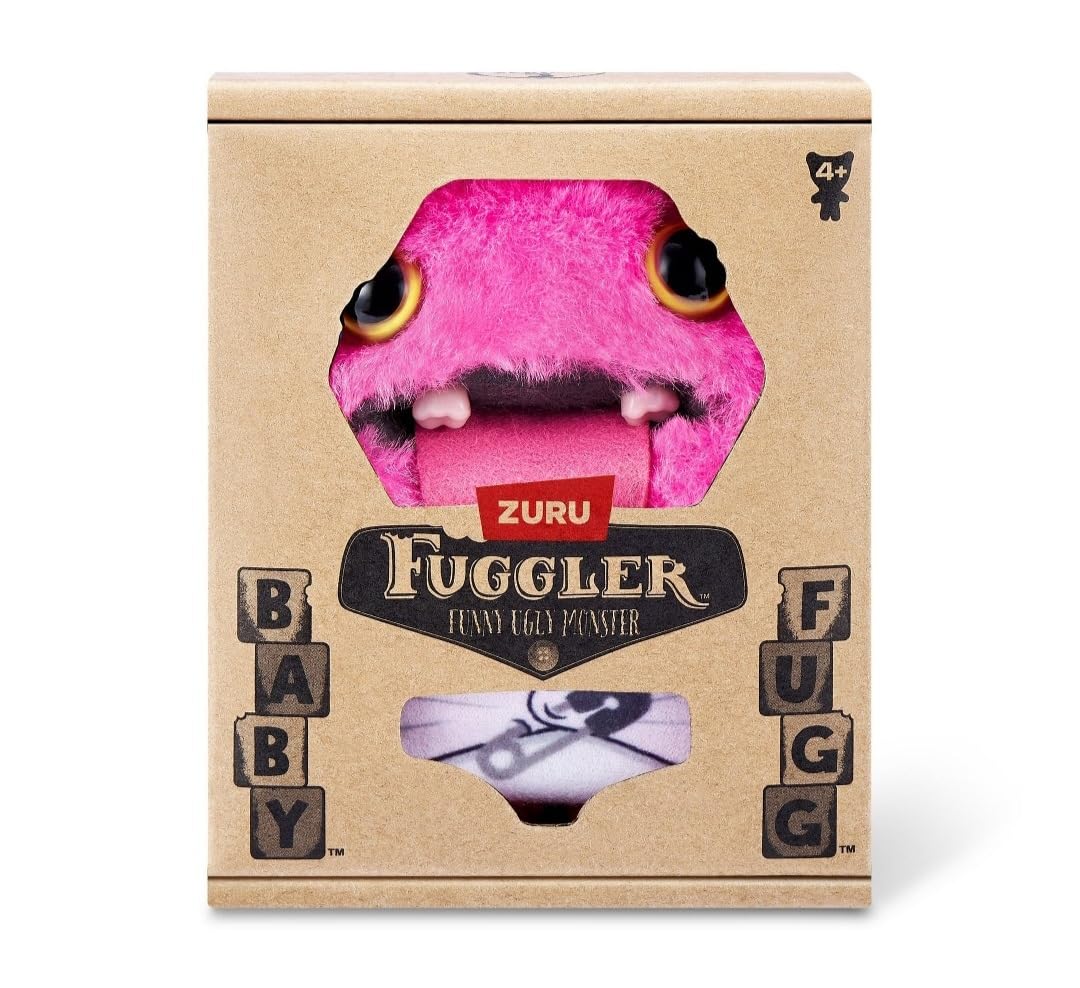 ZURU Fuggler Baby Fuggs Oogah Boogah side view, vibrant colors for shelf appeal
