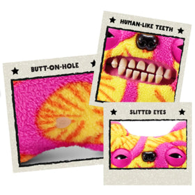 Close-up of ZURU Fugglers Bigg Fuggs teeth highlighting quirky design