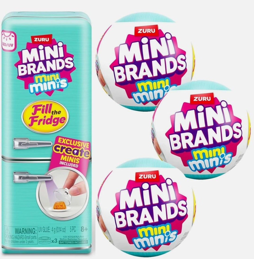 ZURU Mini Minis fridge front showing collectible details for display